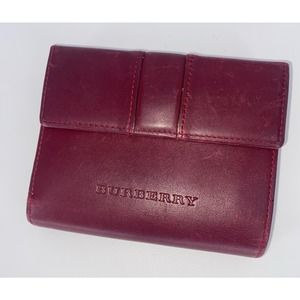 Burberry Red Leather Wallet